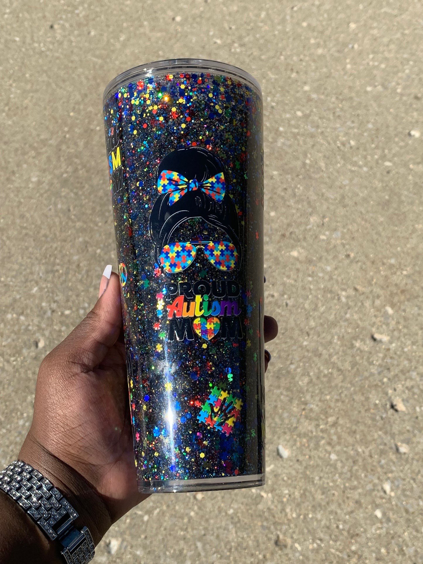 Proud Autism Mom 24oz Tumbler