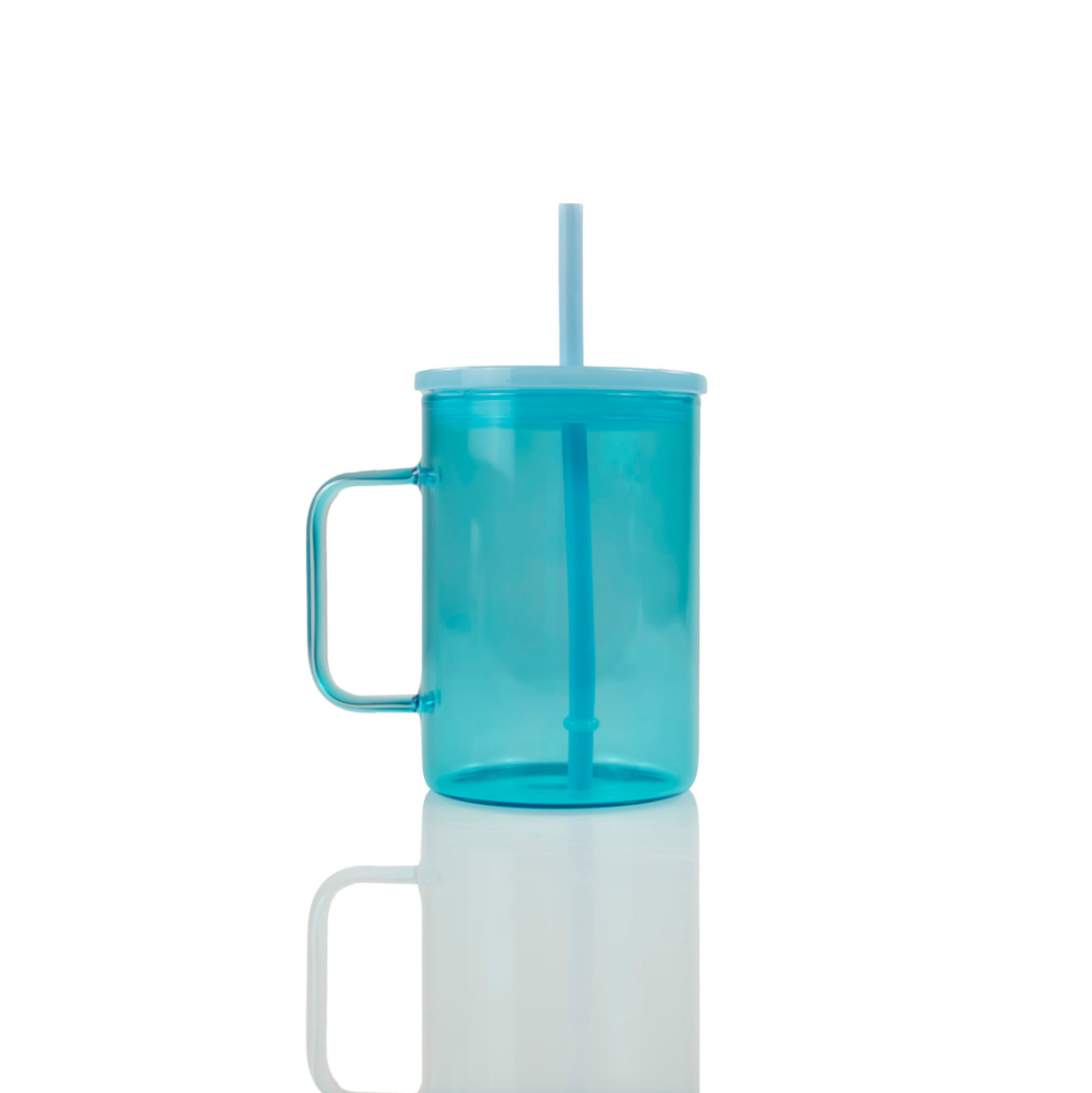 16oz. Blue Jelly Glass Mug