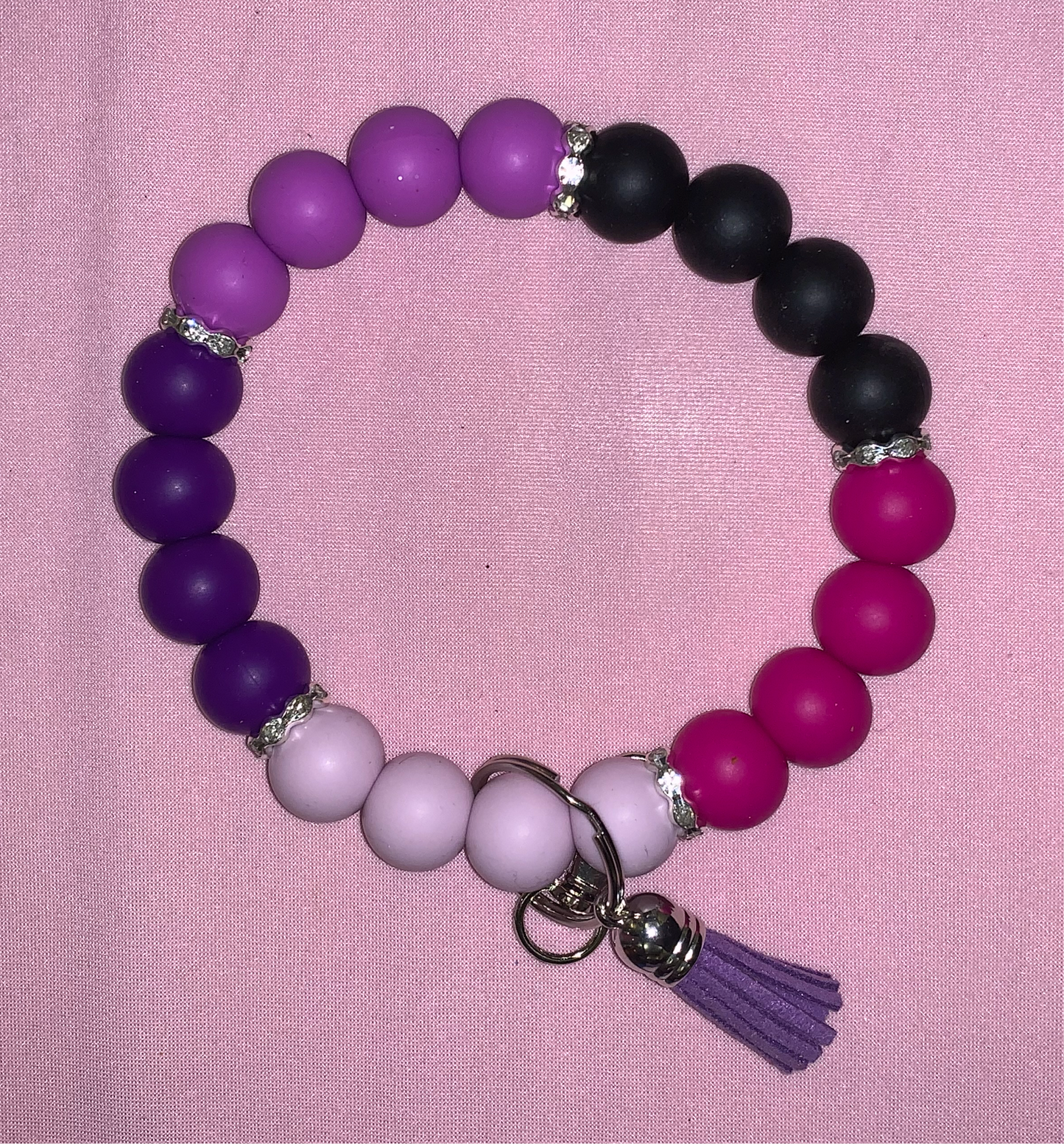 Purple keychain wristlet