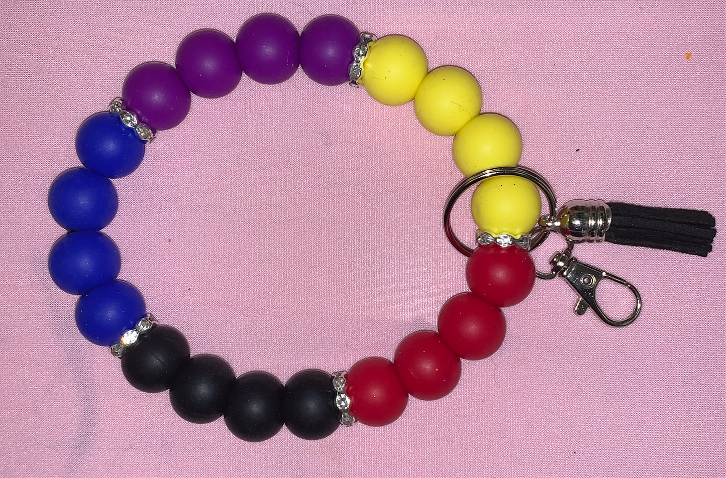 Colorful keychain wristlet