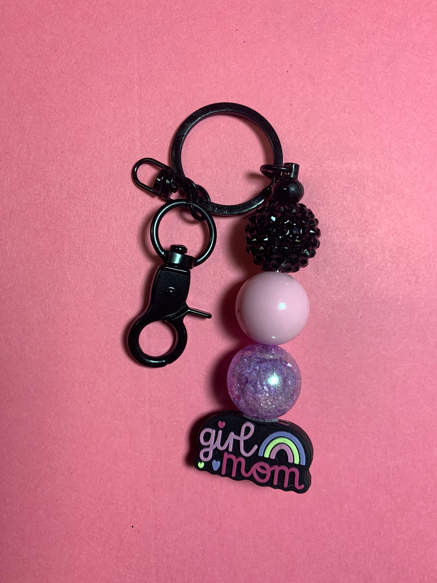 Girl Mom Keychain