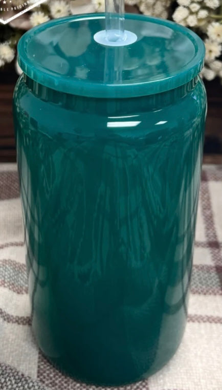 16oz Opaque Single Wall Glass Can