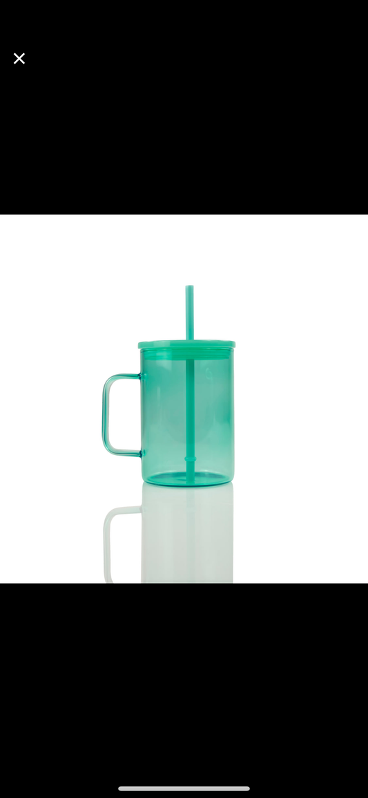 16oz. Green Jelly Glass Mug