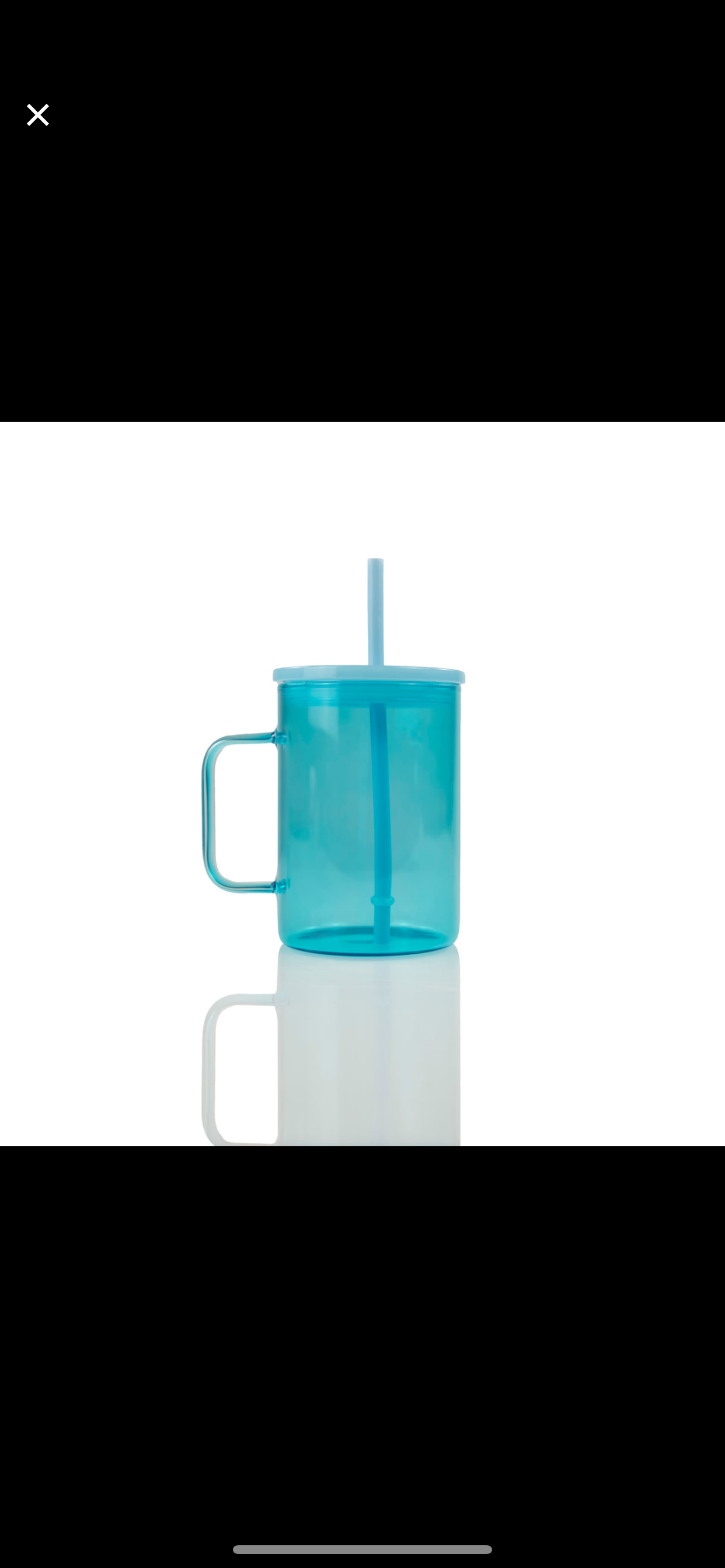 16oz. Blue Jelly Glass Mug