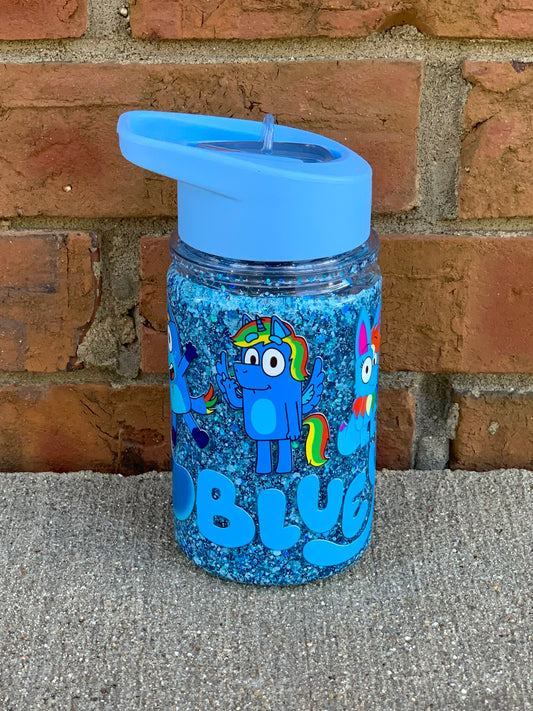 Kids Glitter Tumbler Bluey(10oz)