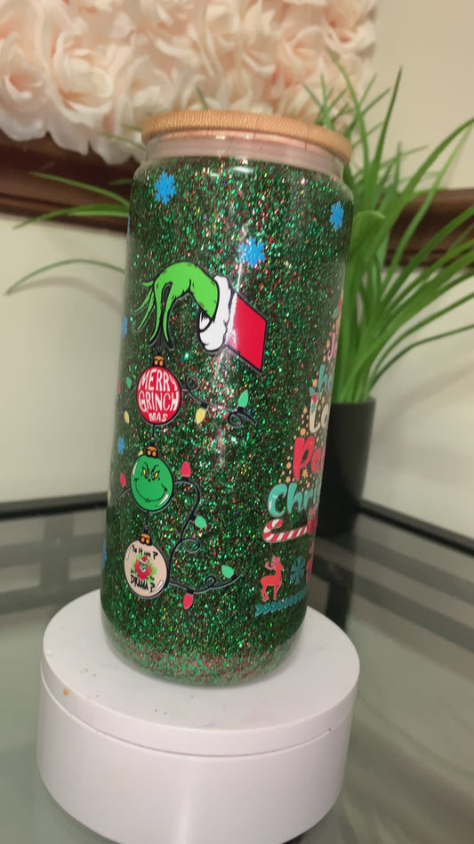 The Grinch 16oz Glass Tumbler