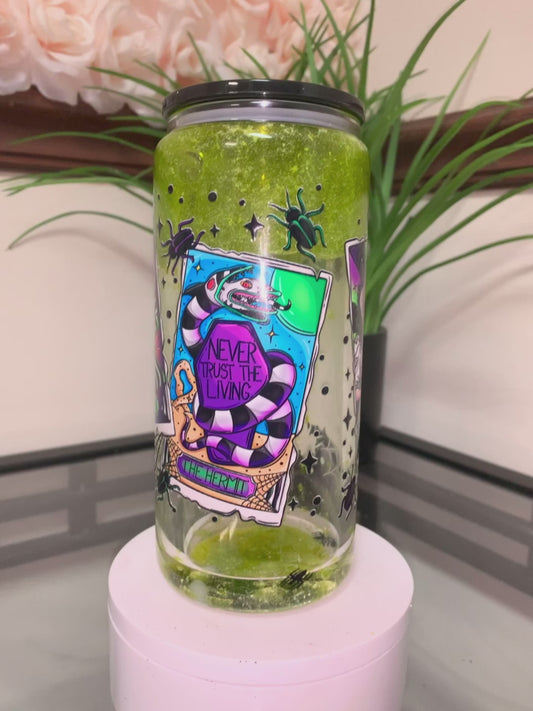 16oz Beetlejuice Snow Globe Tumbler